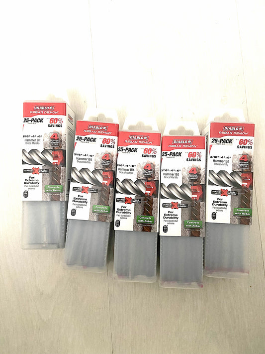 Diablo 3/16" x 6" Rebar Demon SDS+ Drills for concrete