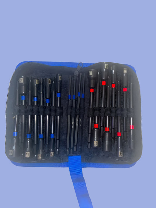 20 piece 6" magnetic, Impact Nut Driver Set English/Metric