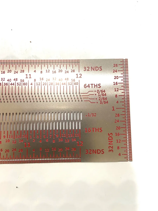 Cool Ruler, Scale with holes for easy Layout, Woodworking, Tool and die, Construction.Very Accurate