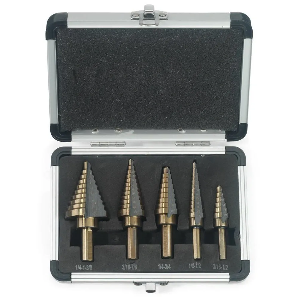 Step Drill Set Cobalt 5pc with no Case